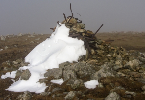 Harter Fell cairn complete with smiley face